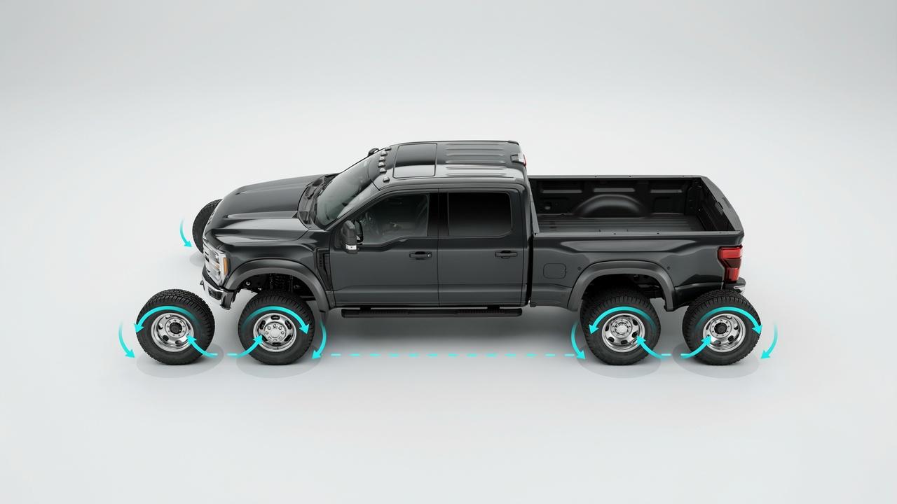 Identifying the proper tire rotation pattern for a dually truck.