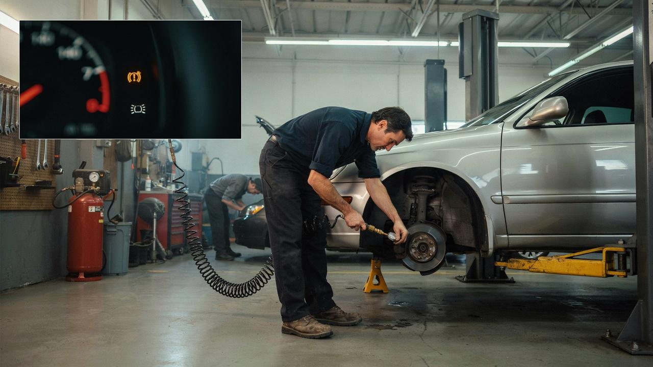 Fixing a tire pressure light that stays on.