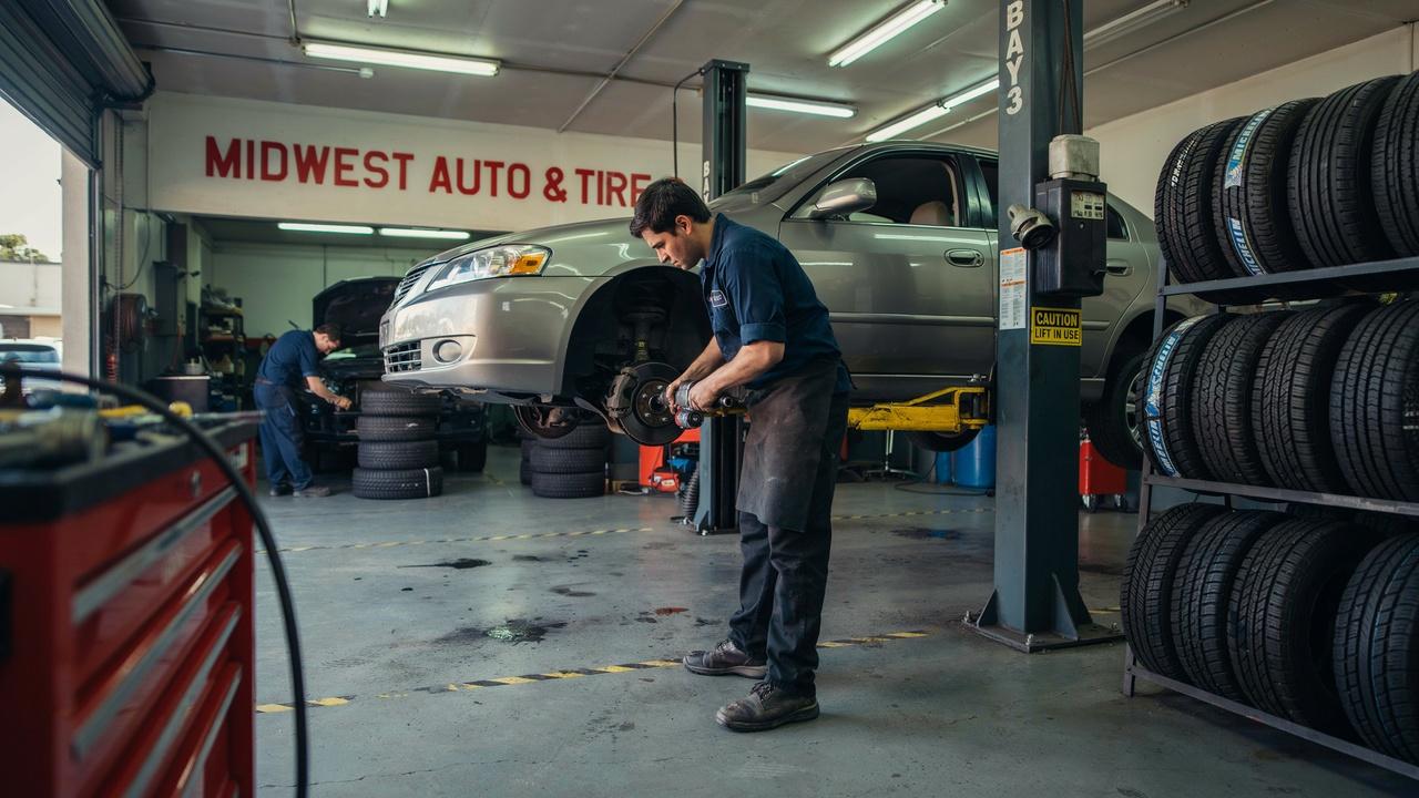 Tire rotation service that may require TPMS relearning.