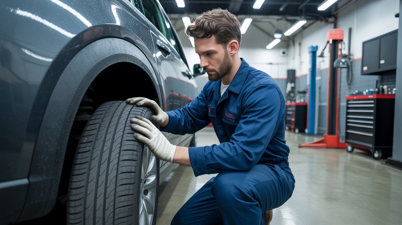 Tire inspection for hidden causes of overnight air loss.