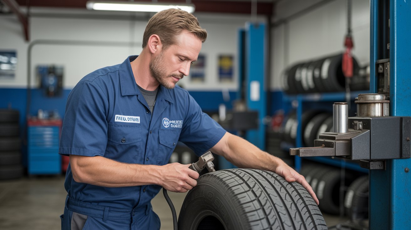 Professional tire inspection for a persistent air leak.