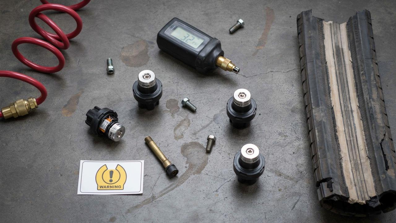 Common components and issues that trigger a flashing TPMS light.