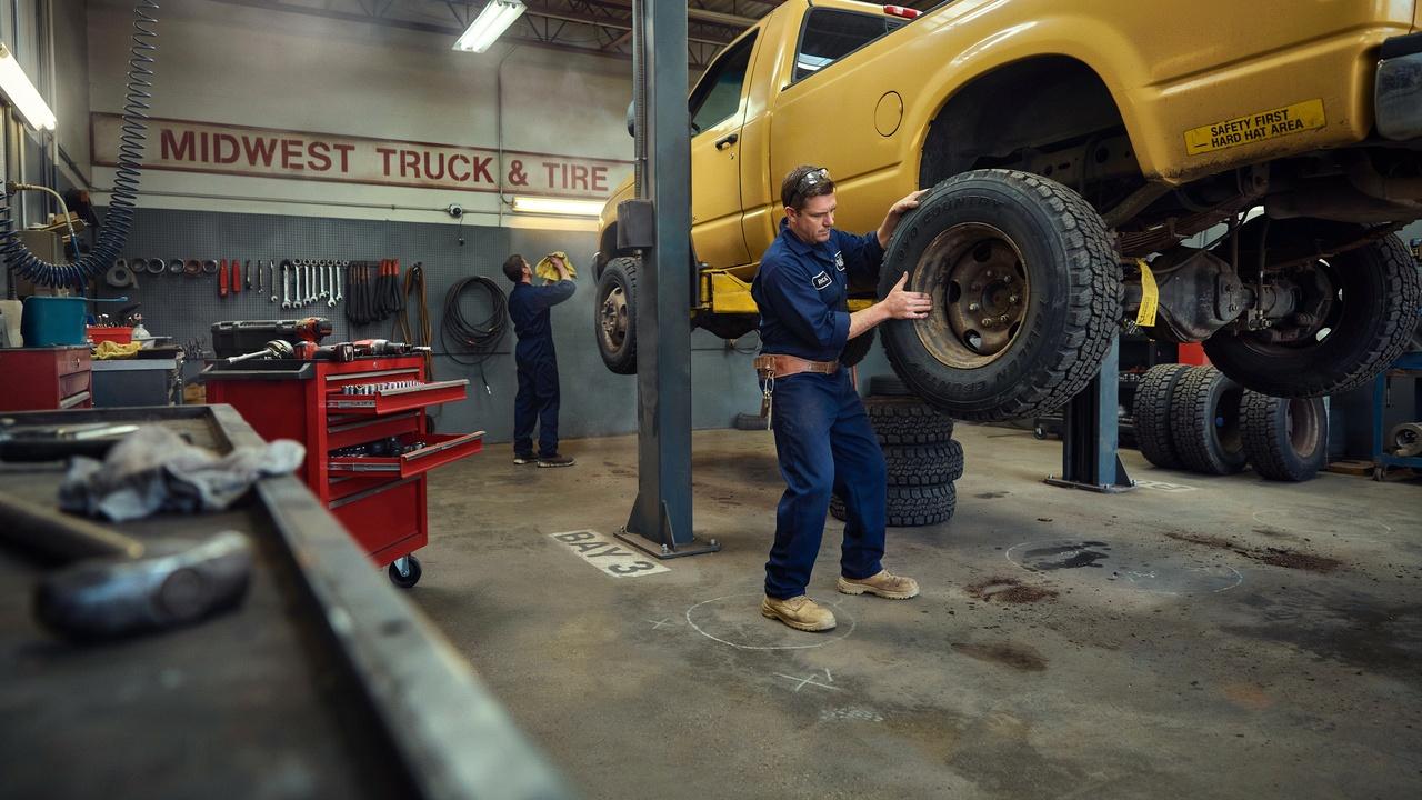 Moving dually tires into their new positions during rotation